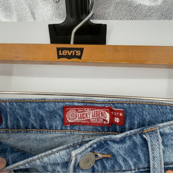 Lucky Brand Legend Mid Rise Boy Relaxed Straight Leg Patchwork Jeans 4/27 - Picture 4 of 8